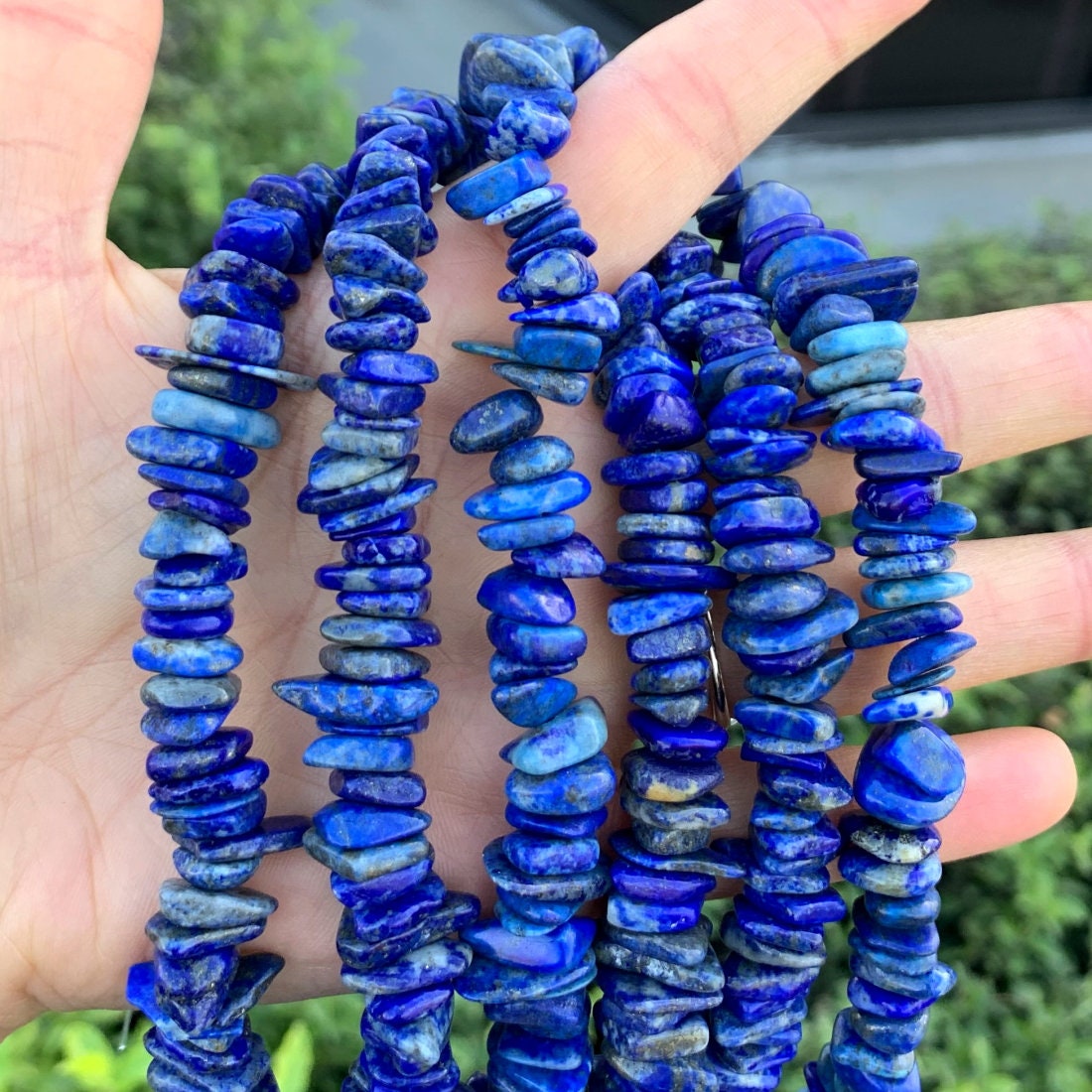 Lapis Lazuli Beads Strand 15" Drip Drop Shape Navy Natural Stone Color Enhanced Lapis Lazuli Beads Strand 15" Drip Drop Shape Navy Natural Stone Color Enhanced