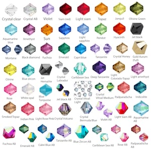 Pick 100pcs Authentic Preciosa 3mm Small Tiny Bicone Crystal Beads Compatible with Swarovski Crystals 5301/5328 for DIY Craft Jewelry Making