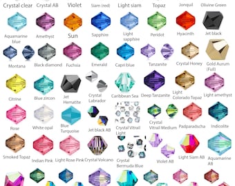 Pick 100pcs Genuine Preciosa 4mm Small Tiny Bicone Crystal Beads Compatible with Swarovski Crystal 5301/5328 for DIY Craft Jewelry Making