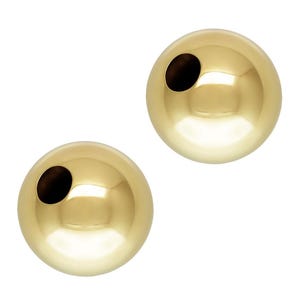 5pcs Adabele Real 1/20 14K Gold Filled Seamless Smooth Round Loose Beads 6mm 8mm Spacer for Jewelry Making
