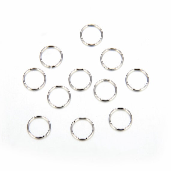 100pcs Authentic Gold Plated Sterling Silver Open Jump Rings 4mm (0.16  inch) Small O Ring Connector (Strong Wire 0.9mm/0.035 Inch/19 Gauge) for