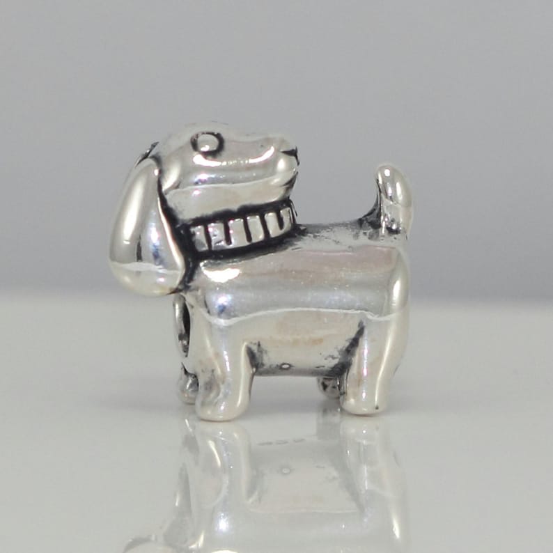 1pc Cute Dog Charm Puppy Charm Sterling Silver Animal Charm Bead fit All Charm Bracelets Women Girls Birthday Gifts #EC489