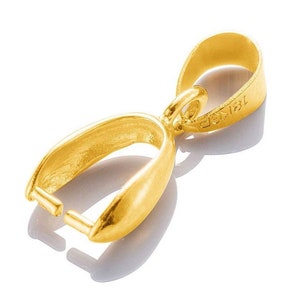 Pick 20pc/50pcs Pendant Clasp Pinch Bail Clip 18K Yellow Gold Plated 15mm 18mm 20mm for Earring Bracelet Necklace Charm Craft Jewelry Making