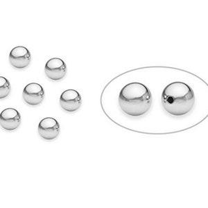 5 stuks Echt 925 sterlingzilver Naadloze ronde Spacer Kraal 10 mm 12 mm voor Ketting Armband Oorbellen Enkelband DIY Craft Charm Sieraden maken