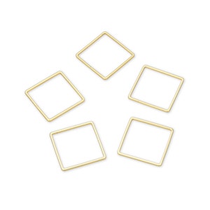 Pick 20pcs Tarnish Resistant Gold Plated Square Pendant Charm Beading Hoop Connector Link Open Back Bezel Frame Earrings Jewelry Making