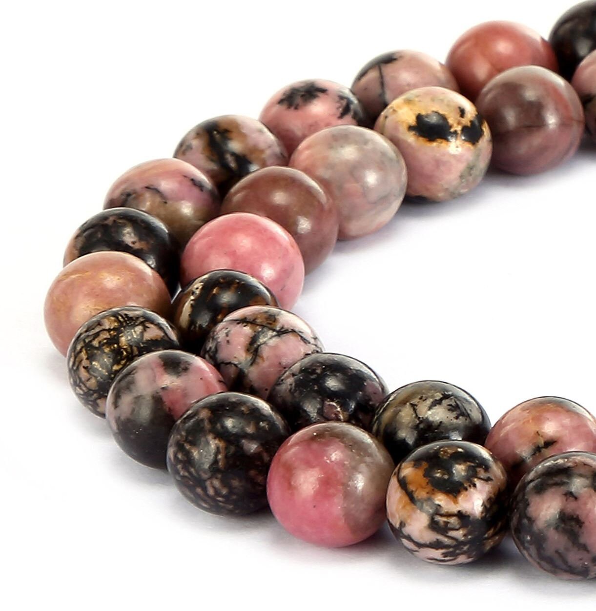 U Pick 15 Inch Top Quality Natural Rhodonite Healing Gemstone 4mm 6mm ...