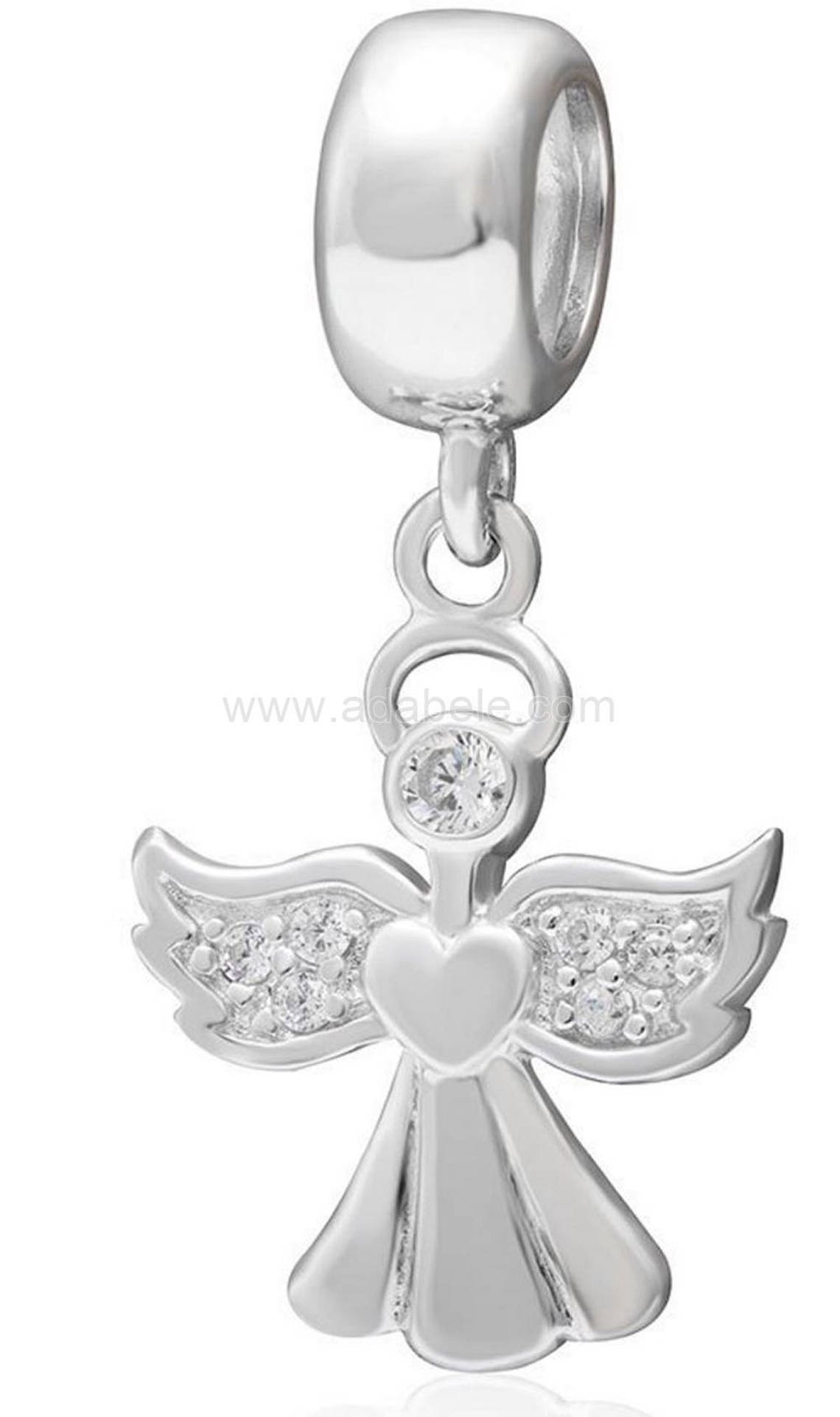 1pc Winged Angel Charm Faith Charm Sterling Silver Religion Etsy
