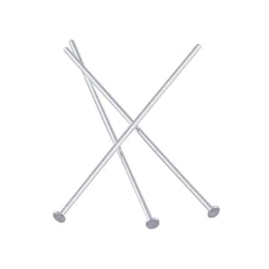 Pick 20 Stück / 50 Stück Echt 925 Sterling Silber Flachkopf Pin Headpin 18 mm 25 mm 30 mm 35 mm 38 mm 50 mm für Craft Schmuckherstellung (Draht 0,5 mm / 24 Gauge)
