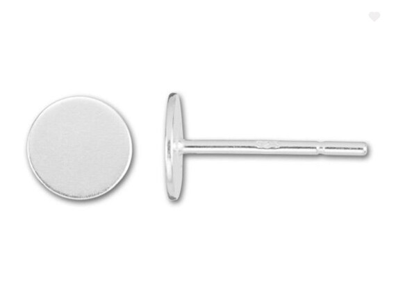 Scegli 4 O 10 Paia Di Perni Per Orecchini In Argento Sterling 925 Da 0,7 Mm, Perni Da 3 Mm, 4 Mm, 6 Mm E 8 Mm, Incastonati Su Una Base Piatta - Foto 12