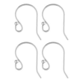 Pick 20pcs/50pcs Authentic 925 Sterling Silver Ball End Fish Earring Hooks 20mm Ear Wire (Wire Gauge 24/22/20/19 GA) Earrings Jewelry Making