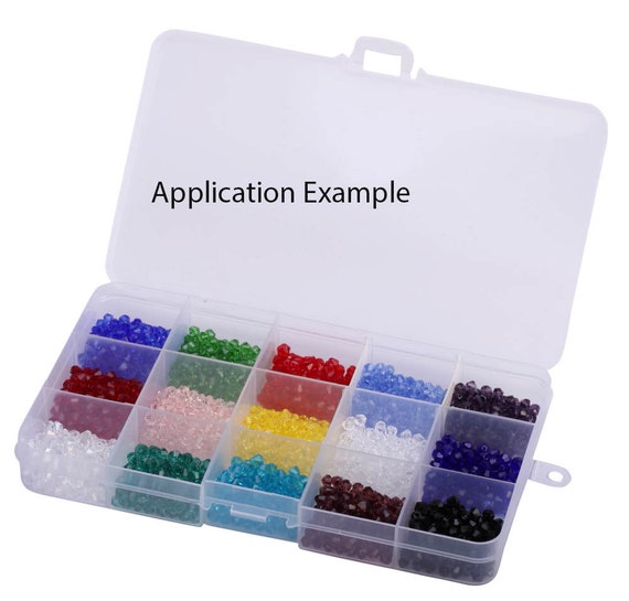 1pc Clear Rectangle Plastic Storage Box 15 Slots Small Compartment Organizer  Vitamin Medicine Pill Jewelry Bead Findings Container Box -  UK