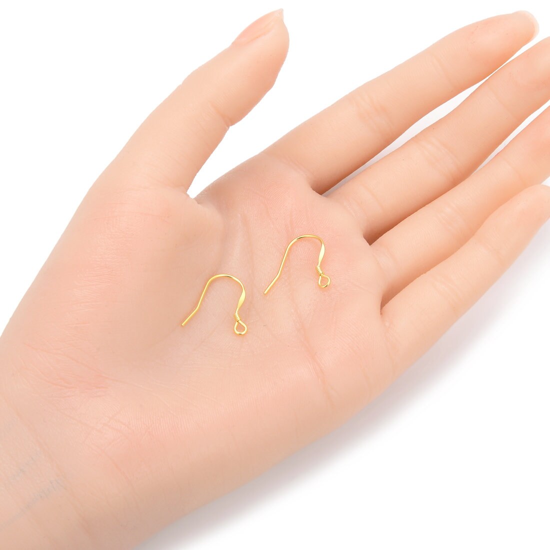 Adabele 100pcs Gold Plated 925 Sterling Silver Open Jump Rings 4mm Small Connector (Thin Wire 0.5mm / 24 Gauge) for Jewelry Craft