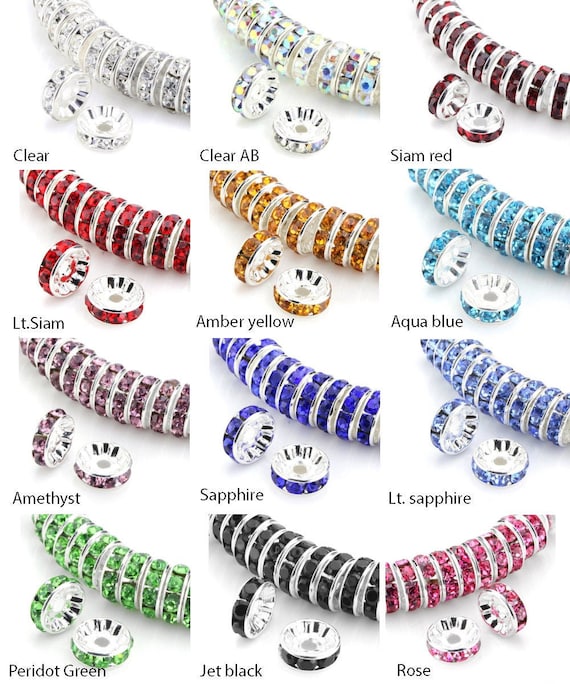 Perline Rondelle Sfaccettate In Cristallo Cinese Da 4 Mm Con