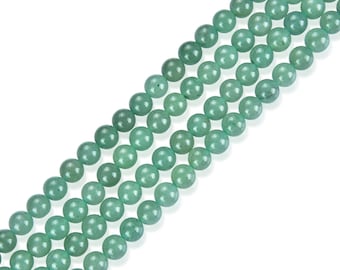 U Pick 1 Strand/15" Top Quality Natural Green Aventurine Healing Gemstone 4mm 6mm 8mm 10mm Round Stone Beads for Jewelry Craft Making GY5