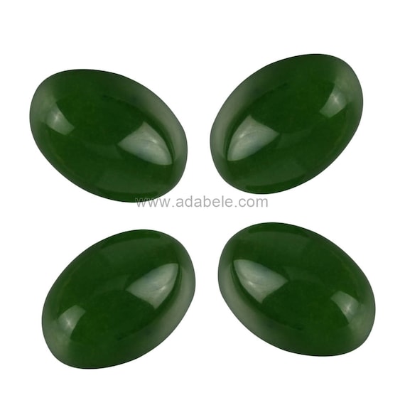 2pcs AAA Natural Emerald Green Agate Oval Cabochon Arc Bottom Gemstone  Cabochons 18x13mm #GO47