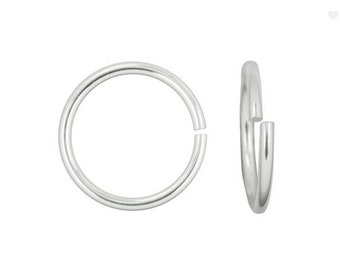 U Pick 20pc/50pc Sterling Silver Open O Jump Rings 4mm 6mm 8mm 10mm 12mm Round Connector (Wire 20 Gauge/0.8mm) for Jewelry Charm Making