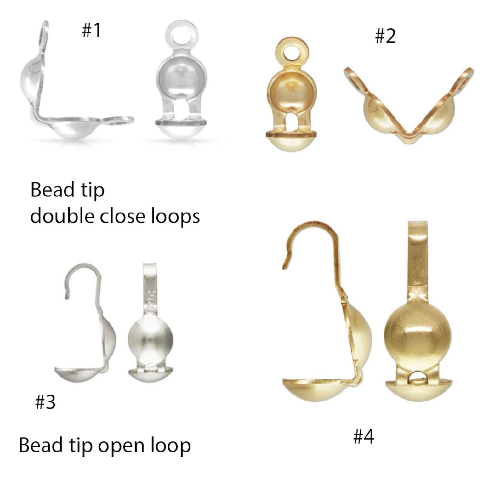 U Pick 50pc/100pc Tarnish Resistant Clamshell Calotte End Cap Etsy