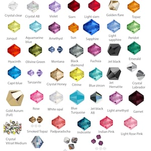 U Pick 100pcs Genuine Preciosa 4mm Small Tiny Bicone Crystal Bead Compatible with Swarovski Crystal 5301/5328 for DIY Craft Jewelry Making