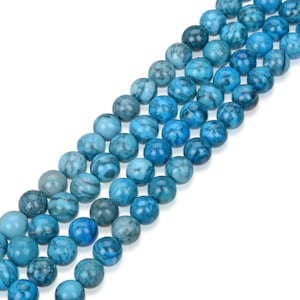 U Pick 1 Strand/15&quot; Top Quality Natural Blue Lace Jasper Healing Gemstone Round Beads 4mm 6mm 8mm 10mm for Bracelet Necklace Jewelry Making