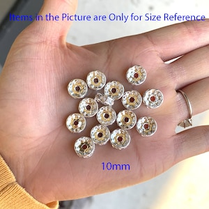 U Pick 100pc/200pc A Quality Sparkle Silver Rondelle Spacer Beads Crystal Clear Rhinestone 4mm 5mm 6mm 8mm 10mm 12mm for Jewelry Making image 8