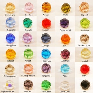 Pick 25 Stück / 50 Stück Top-Qualität Adabele Österreichische 8 mm facettierte runde Kristallperlen Kompatibel mit Swarovski Crystal 5000 DIY Craft Schmuckherstellung