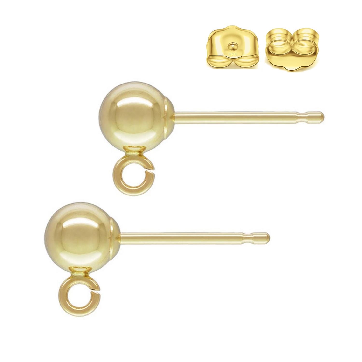 Pack De 8 Ganchos Para Pendientes De Plata 925 – Dorado Y Plateado, 16x9 Mm, Sin Níquel