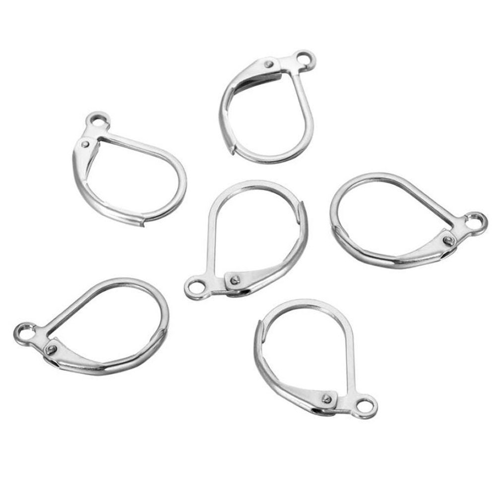 U Pick 50pc/100pc Hypoallergenic Ear Wire Earring Hooks 20mm Gold/silver  Dangle Connectors wire 0.7mm/21 Gauge for Earrings Jewelry Making 