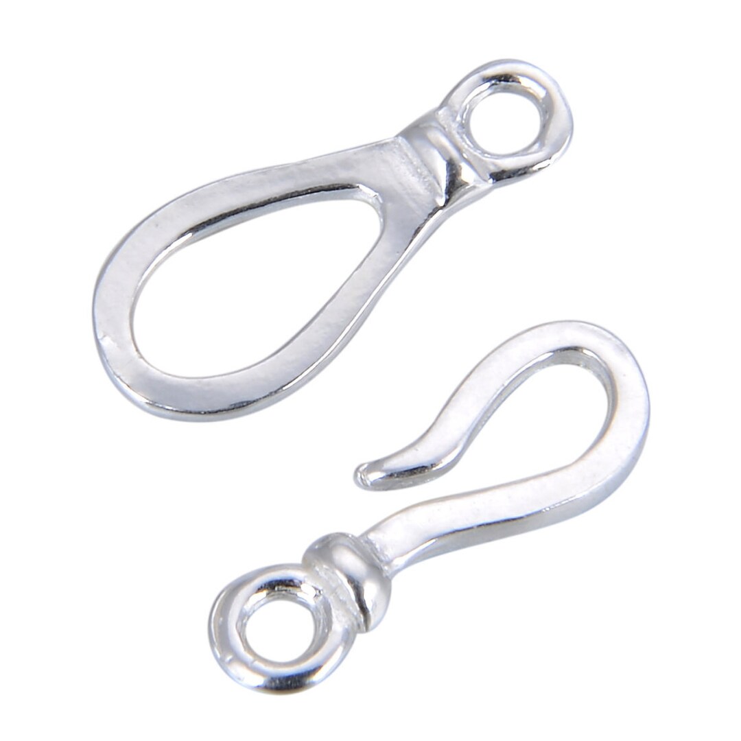 8pcs 925 Sterling Silver Clasp-S Hook, S Hook Clasp, 10x4.5mm (007904016)