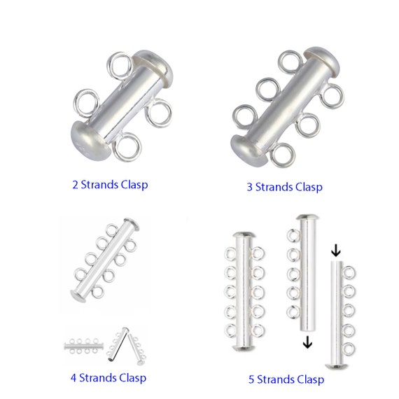 Multi Strand Clasps Necklace Magnetic Tube Lock Jewelry Connectors for  Stackable