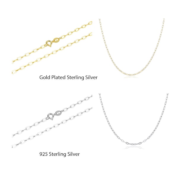 Pick 1pc 925 Sterling Silver 1.5mm 2.2mm Cable Chain Necklace 18 20 26 Inch Hypoallergenic Women Men Girl Jewelry Nickel Free Made In Italy