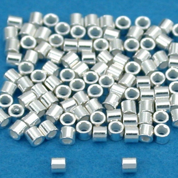 U Pick 200pc Silver Crimp Tube Spacer Small Tiny Beads 2mm 3mm for Bracelet Necklace Earrings Gemstone Glass Charm Jewelry Making Findings