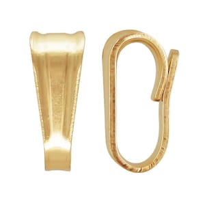 5pcs Adabele Real 1/20 14K Gold Filled Locket Bail Clasp 5.8mm Tiny Small Pendant Connector Snap On Interchangeable Clip for Jewelry Makings