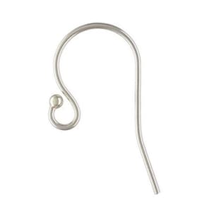 Pick 20pcs/50pcs Authentic 925 Sterling Silver Ball End Fish Earring Hooks 20mm Ear Wire (Wire Gauge 24/22/20/19 GA) Earrings Jewelry Making