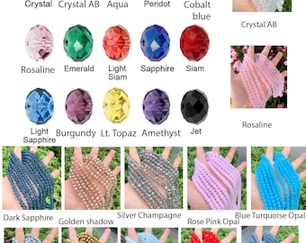 Pick 2 Strands Top Quality Czech Rondelle Crystal Bead 8x6mm Spacer for Earrings Bracelet Necklace Charm Pendant DIY Craft Jewelry Making