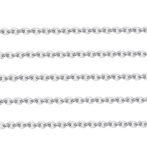 33 Feet 304 Stainless Steel Surgical Cable Chain Bulk 1.3/1.5/1.8/2.5mm Thin Small For Necklace Bracelet Earrings DIY Craft Jewelry Making