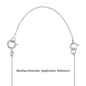 Pick 1pc Real 925 Sterling Silver Chain Extender Thin Dainty 2 3 4 5 6" Hypoallergenic Chain Extension for Necklace Anklet Bracelet Jewelry image 3
