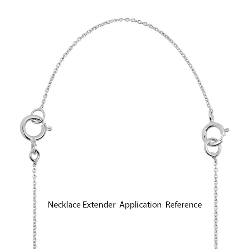 Pick 1pc Real 925 Sterling Silver Chain Extender Thin Dainty 2 3 4 5 6" Hypoallergenic Chain Extension for Necklace Anklet Bracelet Jewelry image 3