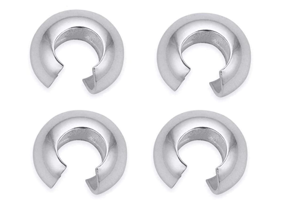 10pc 925 Sterling Silver Tube Crimp Bead Stopper End for Jewelry Making 10pc 925 Sterling Silver Tube Crimp Bead Stopper End for Jewelry Making