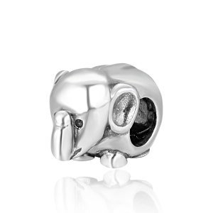 1pc Authentic 925 Sterling Silver Adorable Elephant Animal Bead Charm for Charm Bracelet Necklace Craft Jewelry Making Women Birthday Gift