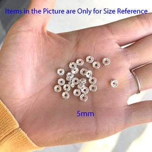 U Pick 100pc/200pc A Quality Sparkle Silver Rondelle Spacer Beads Crystal Clear Rhinestone 4mm 5mm 6mm 8mm 10mm 12mm for Jewelry Making image 5