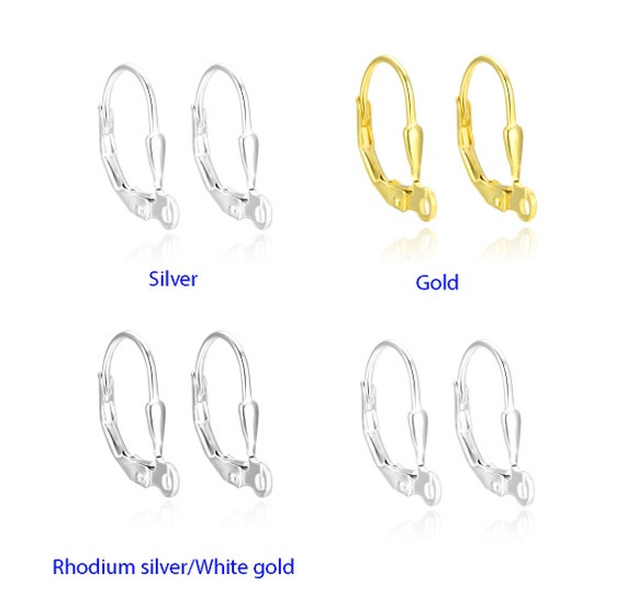 Real 925 Sterling Silver Earring Hooks Hypoallergenic Earring