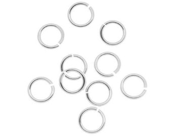 U Pick 50pc/100pc Sterling Silver Open Round Jump Rings 4mm 6mm 8mm Connector Wire 22 Gauge/0.6mm for Bracelet Necklace Jewelry Charm Making