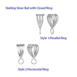 Pick 10pcs 925 Sterling Silver Bail Clip Pendant Clasp 9mm Small 14mm Closed Ring Connector for Necklace Bracelet DIY Craft Jewelry Making