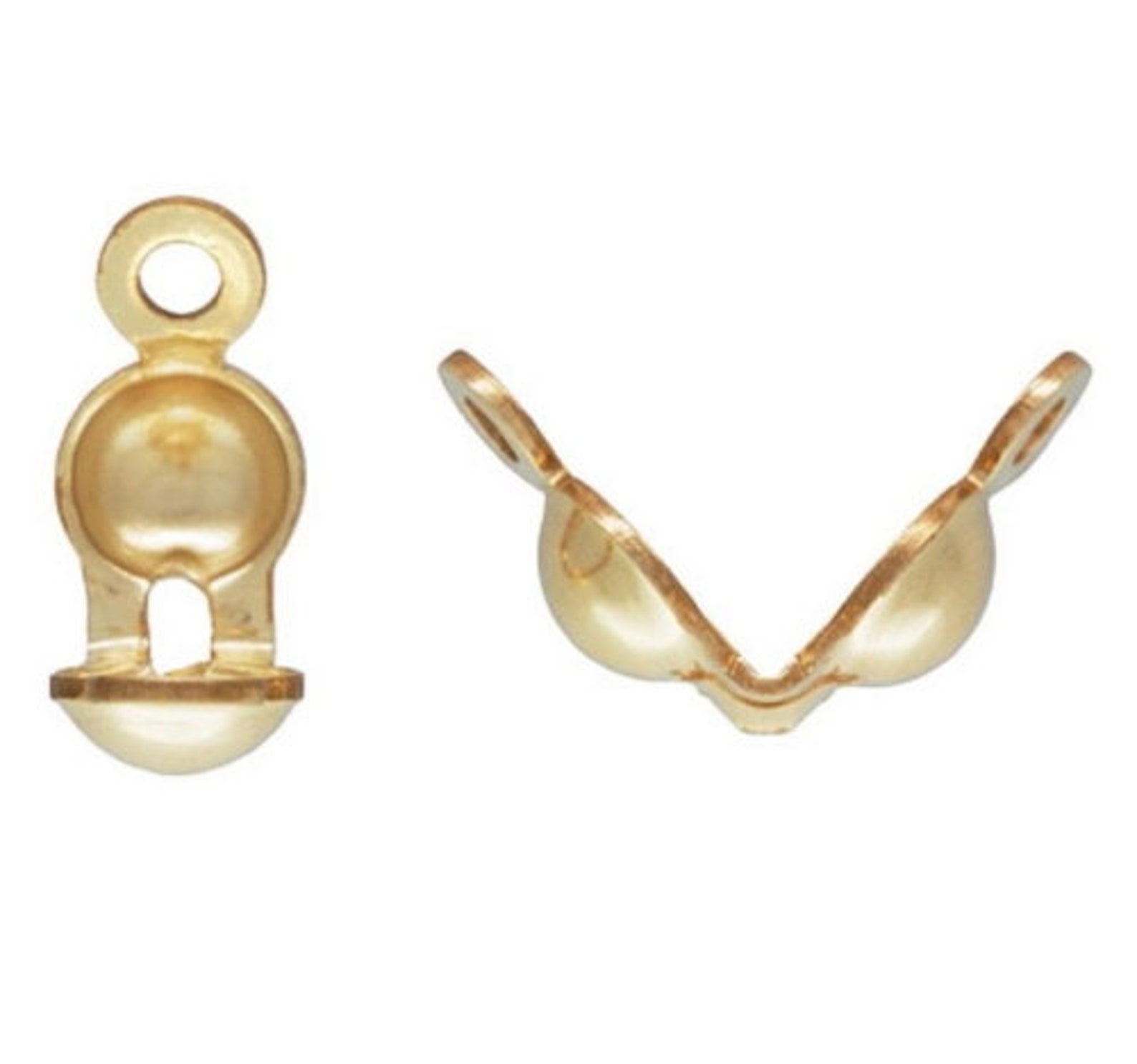 U Pick Tarnish Resistant Clamshell Calotte End Cap Knot Cover Etsy