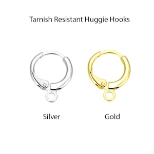 U Pick 20pcs/50pcs Hypoallergenic Tarnish Resistant Round Earring Huggie Hook Leverback Ear Wire 14mm/16mm for Earrings Charm Jewelry Making