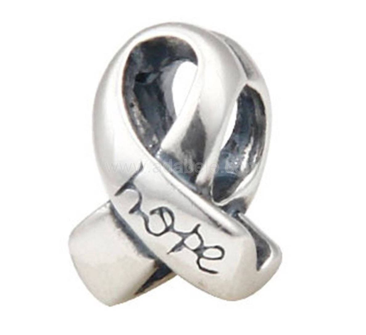 925 Sterling Silver Faith Flower Tube Bead – Antique Silver Bead For European Charm Bracelets & Necklaces
