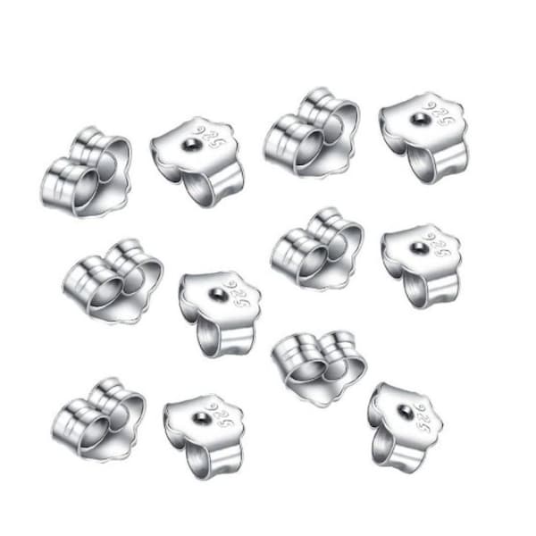 Pick 20pc/50pc 925 Sterling Silver Butterfly Earring Backs Replacement Ear Nut Stopper for DIY Drop Dangle Stud Earrings Jewelry Making