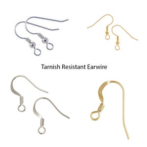 Flat earring hook (26mm) - gold (nickel free) - The Bead Hold