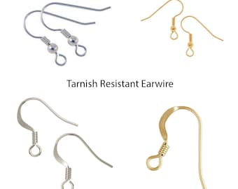 Pick 50pc/100pc Hypoallergenic Tarnish Resistant Earring Fish French Hooks Connector 18mm Gold/Silver Ear Wires for Earrings Jewelry Making