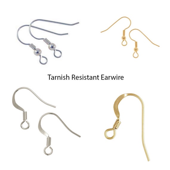 Pick 50pc/100pc Tarnish Resistant Fish French Earring Hooks 18mm Sterling Silver Plated/18K Yellow Gold Ear Wire for Earrings Jewelry Making